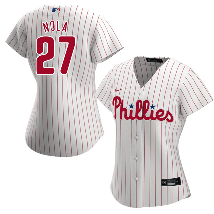 Nike Women #27 Aaron Nola Philadelphia Phillies Baseball Jerseys Sale-White